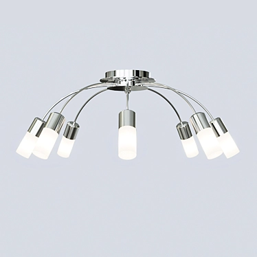 Recanati LSQ-2307-08: Stylish Glass Pendant with Nickel Finish 3D model image 1 