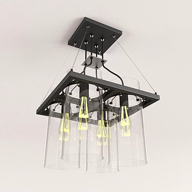 Piatto Glass Pendant Lamp 3D model image 1 