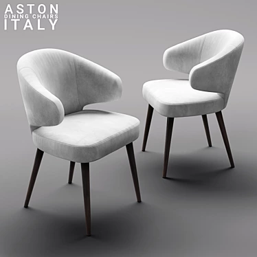 Italian Minotti Aston White Chair 3D model image 1 