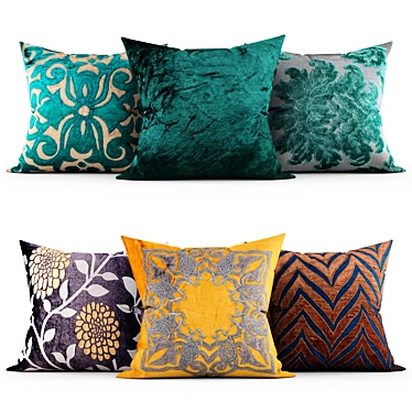 Elegant Cushion Covers 3D model image 1 