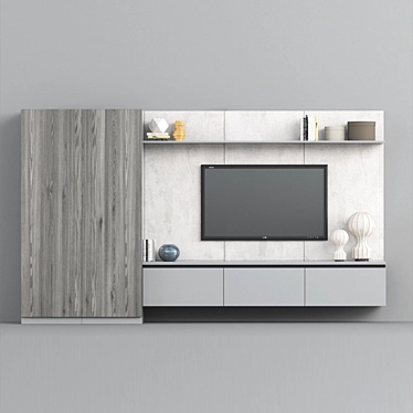 Sleek TV Stand: Modern Design, Easy Setup 3D model image 1 