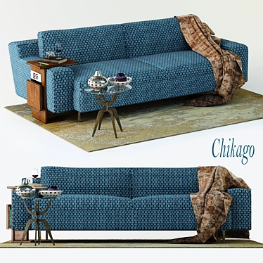 Chicago Chic Sofa 3D model image 1 