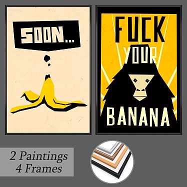 Multiframed Wall Art Set 3D model image 1 