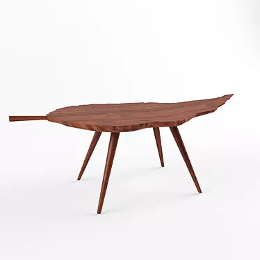 Wooden Table: 1100x600x440 3D model image 1 