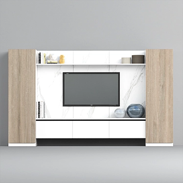 Modern TV Stand for V-Ray 3D model image 1 