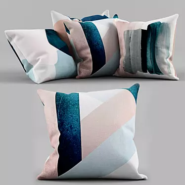 Watercolor Dreams Pillow Set 3D model image 1 