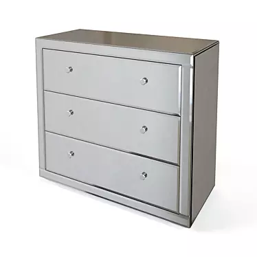 Glam Mirror Chest of Drawers 3D model image 1 