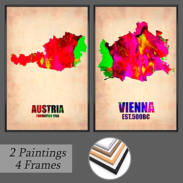 Title: Versatile Wall Art Set 3D model image 1 