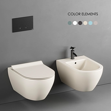 GSI ceramica + CEA: Stylish Bathroom Set 3D model image 1 