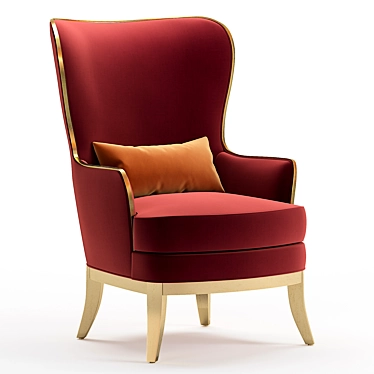 Elegant Red Veronica Chair 3D model image 1 