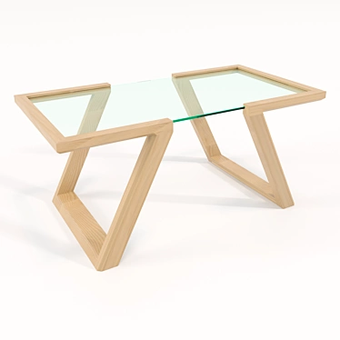 Sleek Birch Coffee Table 3D model image 1 