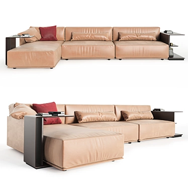 Luxurious Cassiopea Sofa: Poltrona Frau's Finest 3D model image 1 