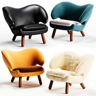 Modern Pelican Chair: Finn Juhl 3D model image 1 