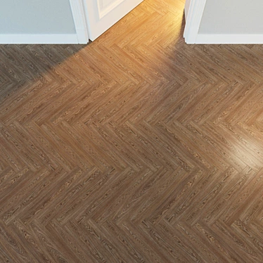 Elegant Herringbone Parquet 3D model image 1 