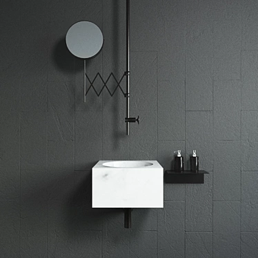 Alfeo Washbasin: Unique Elegance 3D model image 1 