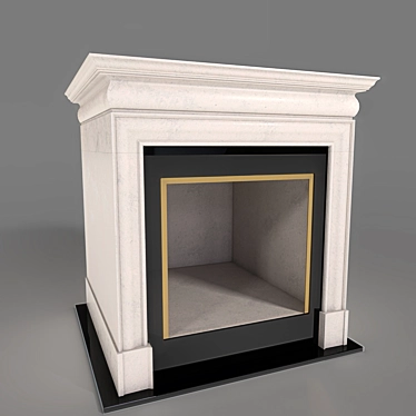 Classic Wood-Burning Fireplace 3D model image 1 