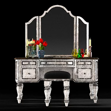 Modern Vanity Dressing Table: Niels Elegance 3D model image 1 