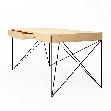 Modern Plywood Table 3D model image 1 