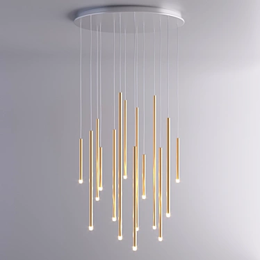 Nano Cluster Round Pendant Light 3D model image 1 