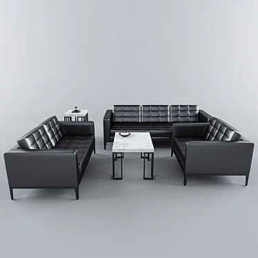 Luxury AC Lounge Set 3D model image 1 