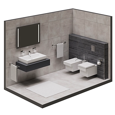 GROHE Cube Ceramic Set 3D model image 1 