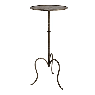 Rustic Iron Accent Table | Vintage-Inspired Studio Martini Visual Comfort 3D model image 1 