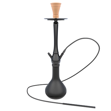 Sleek Charcoal Hookah 3D model image 1 