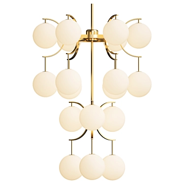 Elegant Murano Glass Chandelier 3D model image 1 