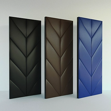 Lightweight Soft Wall Panels - Set of 3 3D model image 1 