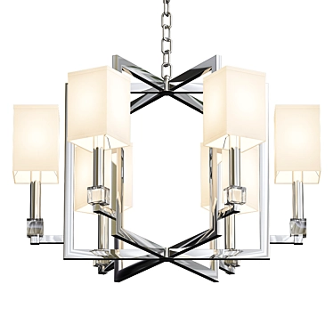 Crystorama Dixon Chandelier - Elegant Lighting Solution 3D model image 1 