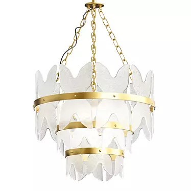 Seeded Glass Millie Chandelier 3D model image 1 