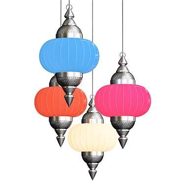 Elegant Moroccan Pendant Light 3D model image 1 