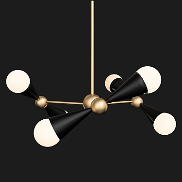 Modern Ivory Chandelier: Caracas 3D model image 1 