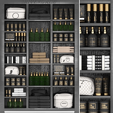 Beauty Collection: Closet Organizer with Cosmetics 3D model image 1 
