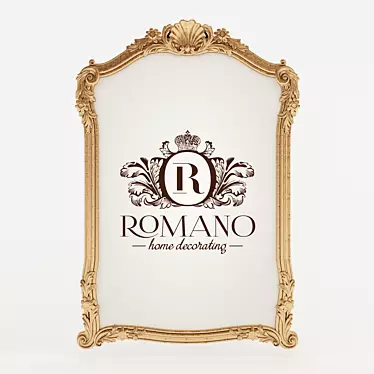 Romano Home Olivia Mirror: Elegant Sculptural Design 3D model image 1 