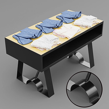 Stylish Display Table for Clothing Store 3D model image 1 