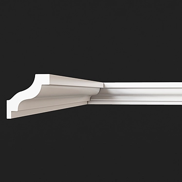 Elegant Gypsum Cornice: 50x50mm 3D model image 1 
