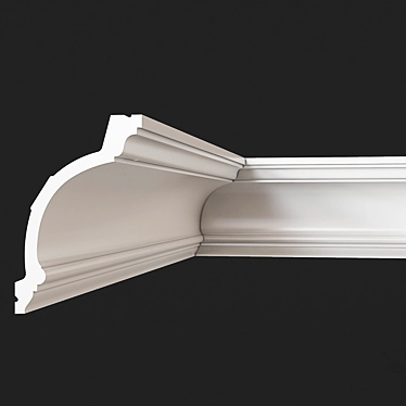 Elegant Gypsum Cornice 3D model image 1 