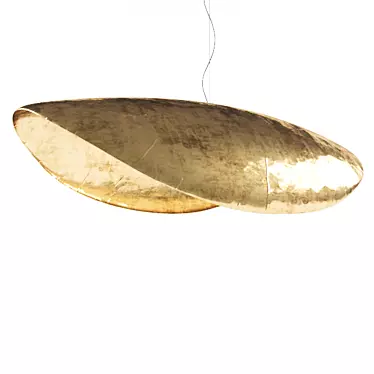 Elegant Brass Pendant Light 3D model image 1 