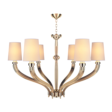 Modern Ruhlmann Large Chandelier 3D model image 1 