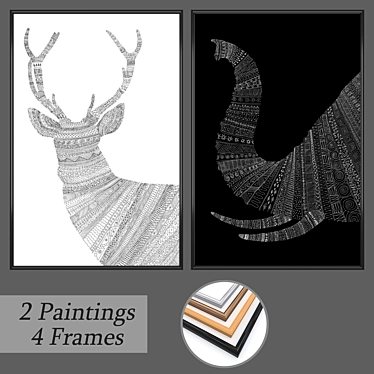 Modern Wall Art Set: No. 248 3D model image 1 