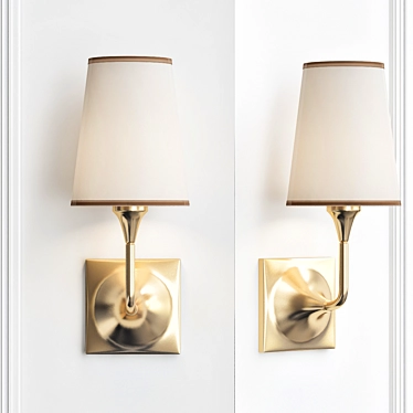 Elegant Glow: Baker Lur Sconce 3D model image 1 