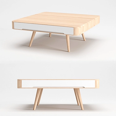 Elegant Oak Ena Coffee Table 3D model image 1 