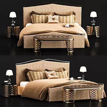 Modern Italian Custom Bedroom by Cantori - Valentino 3D model image 1 