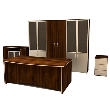 Modern Office Furniture Set 3D model image 1 