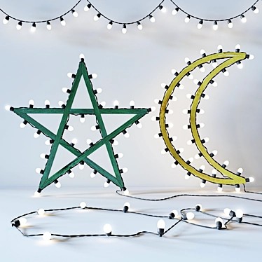 Starry Night Décor Set 3D model image 1 