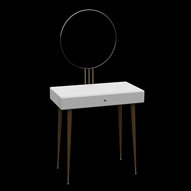 Modern Mirrored Dressing Table 3D model image 1 