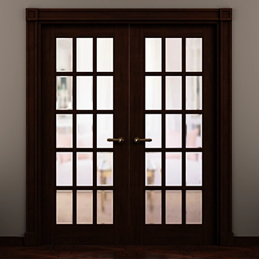 Classic Tuscany Doors with Grigliato Design 3D model image 1 