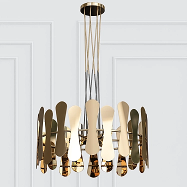 Luxurious Champagne Pendant Light 3D model image 1 