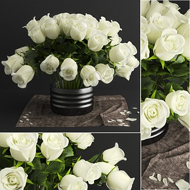 Ethereal White Rose 3D model image 1 